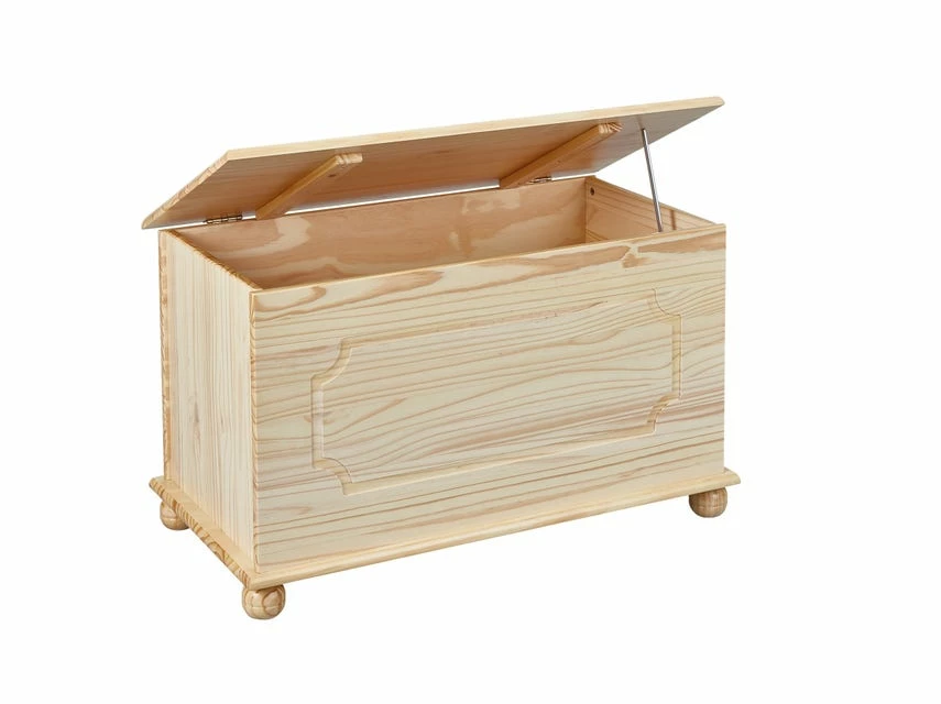 Bestes Angebot 💯 Vivre Massivholztruhe Emel farblos lackiert in braun 😉 – Bild 2