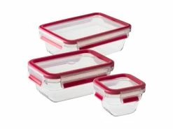 Budget 🤩 Frischhaltedosenset "Clip&Close Glas" - 3 tlg. in transparent ✔️