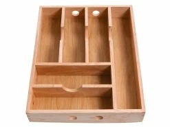 Auslauf ❤️ Holzbestecklade in braun 👏