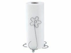 Billig 🔥 Papierrollenhalter in Blumenform in silberfarben 🤩