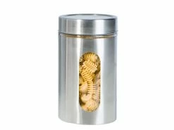 Brandneu ✔️ Kitchen Basics Dose Edelstahl mit Deckel 10 x 18 cm in silberfarben 🔔