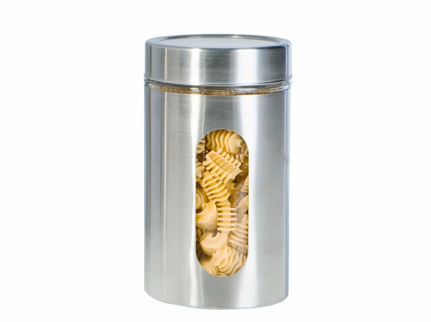 Brandneu ✔️ Kitchen Basics Dose Edelstahl mit Deckel 10 x 18 cm in silberfarben 🔔