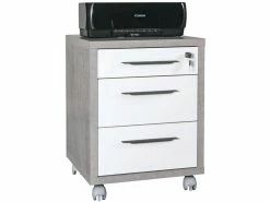 Brandneu ✔️ Coraggio Forma Rollcontainer Disegno - 49/63/45 cm in grau 🔔