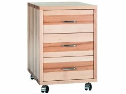 Brandneu 😀 Die grüne Linie Rollcontainer Solid - 43/56/60 cm in braun 👏