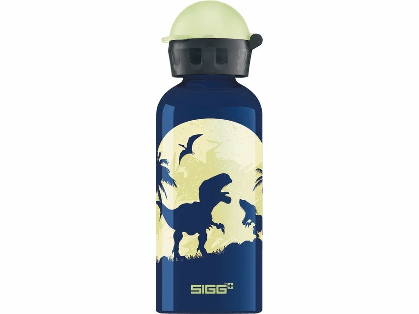 Blitzangebot 🔥 Sigg Kindertrinkflasche Glow Moon Dinos in schwarz 🔔