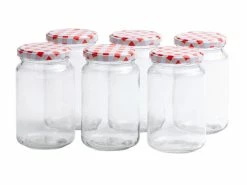 Am billigsten 🛒 Einkochgläser 390 ml - 6 Stück in rot 🎉