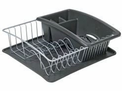 Budget 🤩 Metaltex Aquatex Plus Geschirrabtropftasse in silberfarben 🛒