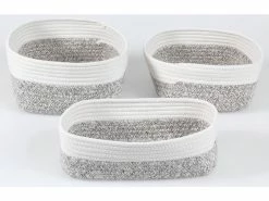 Schlussverkauf 😉 Vivre Aufbewahrungskorb-Set 3 tlg. in hellgrau 🎉