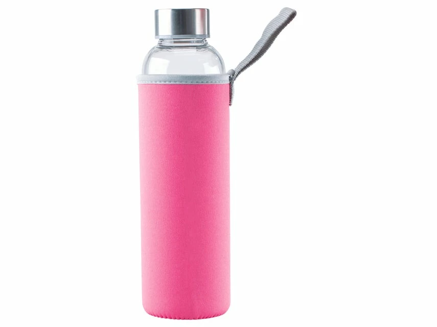 Coupon ❤️ Steuber Trinkflasche Glas mit Tasche in pink 🤩 – Bild 3