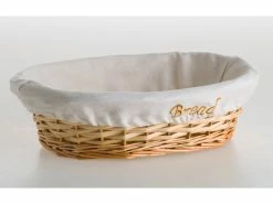 Blitzangebot 🥰 Brotkorb Weide mit Stoffeinsatz in braun 😀