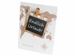 Auslauf ❤️ Clipbrett mit Metallclip in grau 😉