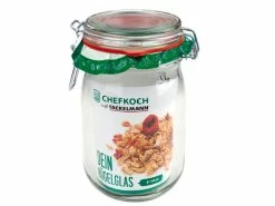 Rabatt ⭐ Chefkoch Einmachglas m. Bügelverschluss 1140 ml in transparent ⭐