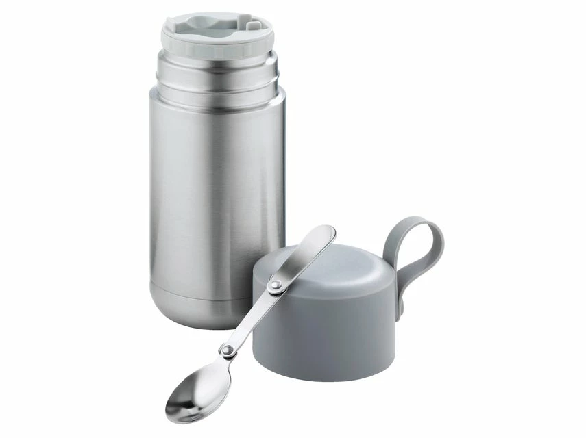 Budget 🎁 Casa Nova Thermo-Food-Container inkl. Löffel in silberfarben 🔔