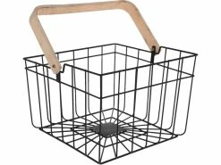 Budget 🔔 Metallkorb Bistro - 26/26/18 cm in schwarz 😍