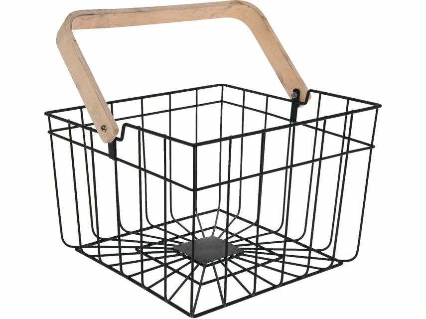 Budget 🔔 Metallkorb Bistro - 26/26/18 cm in schwarz 😍