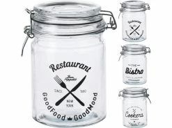 Großhandel 😀 Vorratsglas "Bistro" in silberfarben 🌟