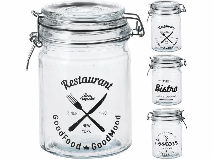 Großhandel 😀 Vorratsglas "Bistro" in silberfarben 🌟