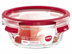 Bestpreis 😀 Frischhaltedose rund 0,60 l "Clip&Close Glas" in transparent 🧨