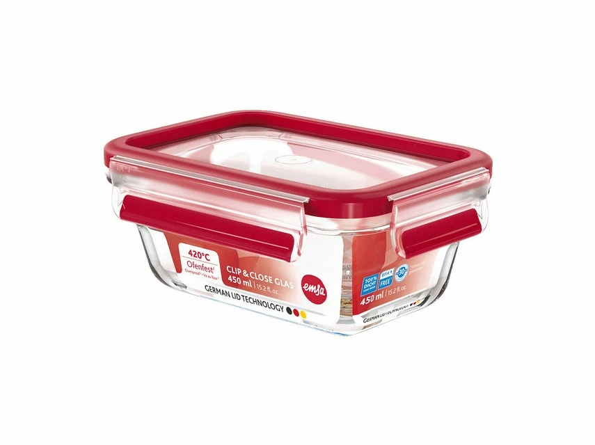 Aktion 😀 Frischhaltedose 0,45 l "Clip&Close Glas" in transparent ⭐ – Bild 6