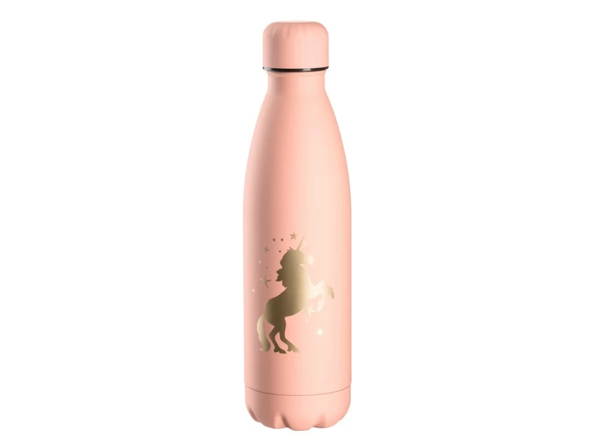 Schlussverkauf ✨ Thermosflasche goldenes Einhorn - 0,5 Liter in rosa 🔥